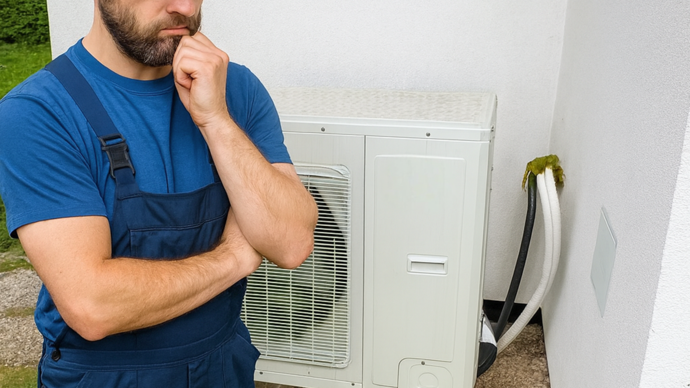 Installer evaluating poor Viessmann heat pump integration