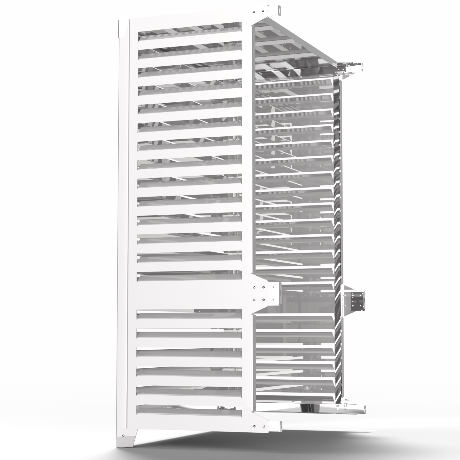 Cache clim mural au sol VXL blanc – circulation d’air intégrée, esthétique cohérente. soutien parfait pour le modèle Fujitsu AOYG30LAT4.