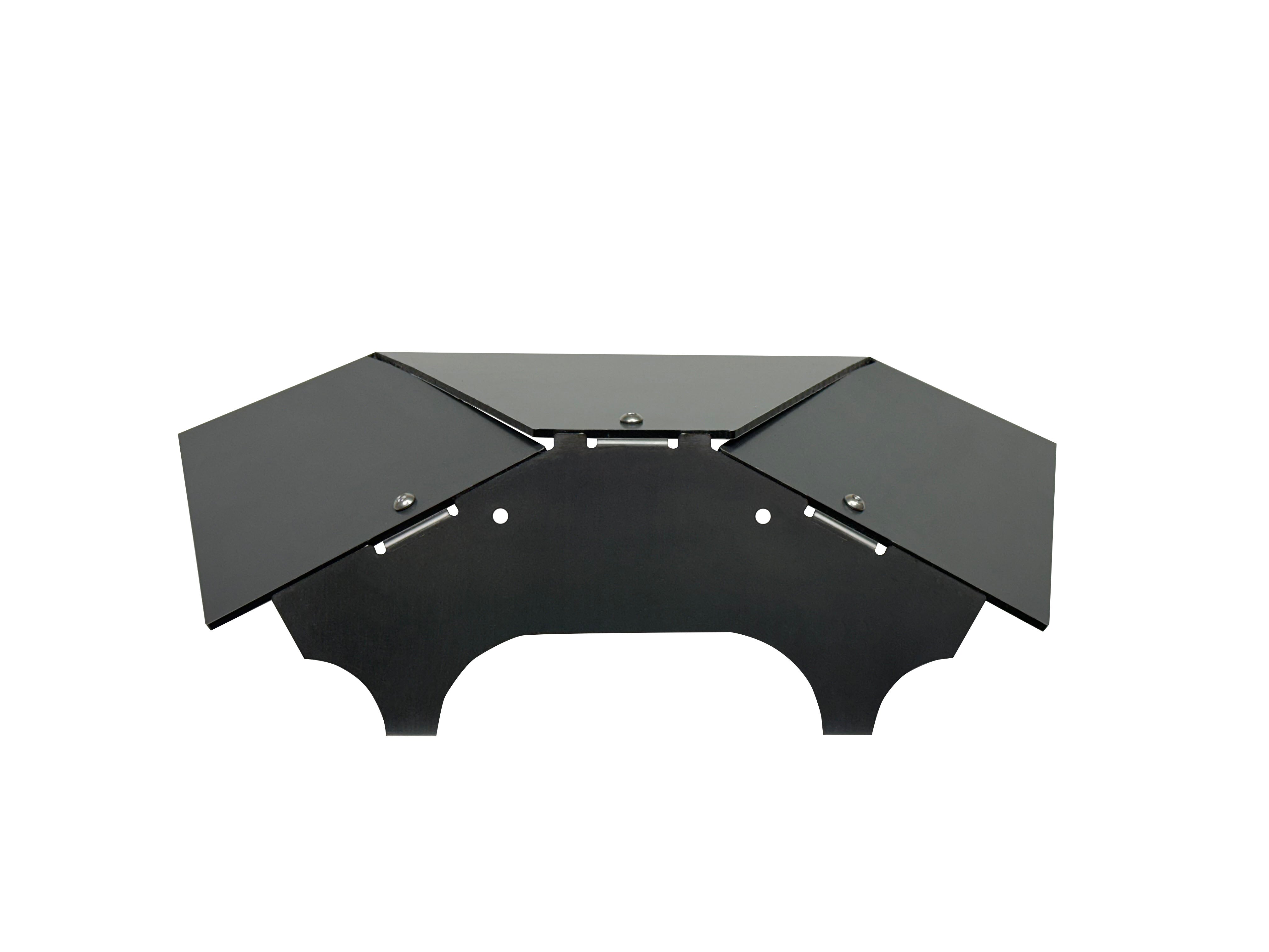 Rear view of Cyber – wall-mounted cover with sturdy steel bracket hidden from sight, offering discreet yet durable protection for outdoor charging units. Compatible with Charge Amps Aura wallbox charging station.