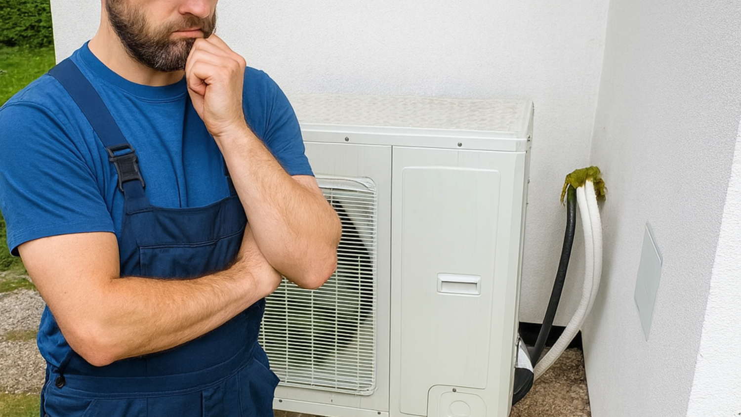 Installer evaluating poor Viessmann heat pump integration