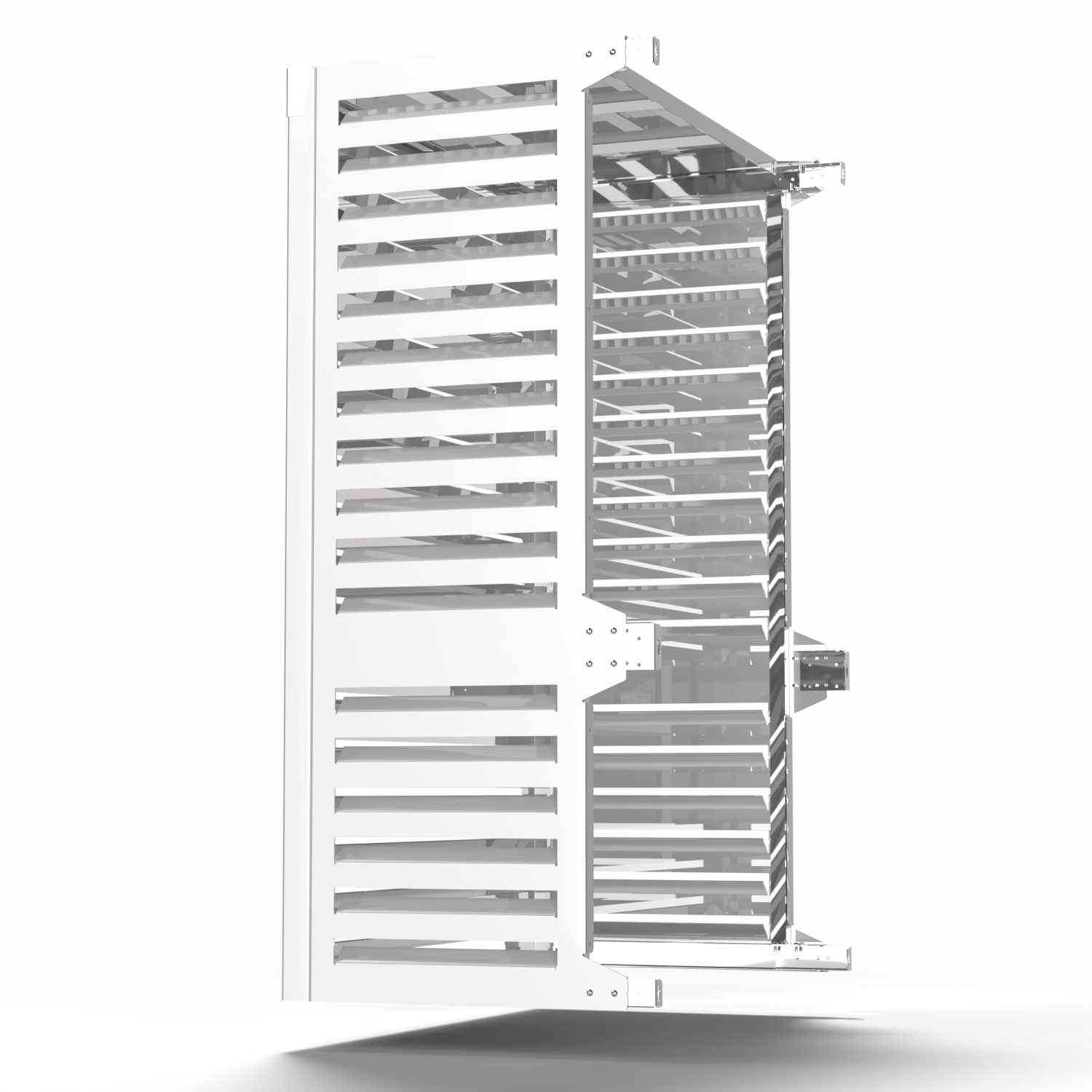 Wall-mounted heat pump cover VL white – side/back view showing durable lightweight structure. top pairing with PANASONIC CU-5Z90TBE.
