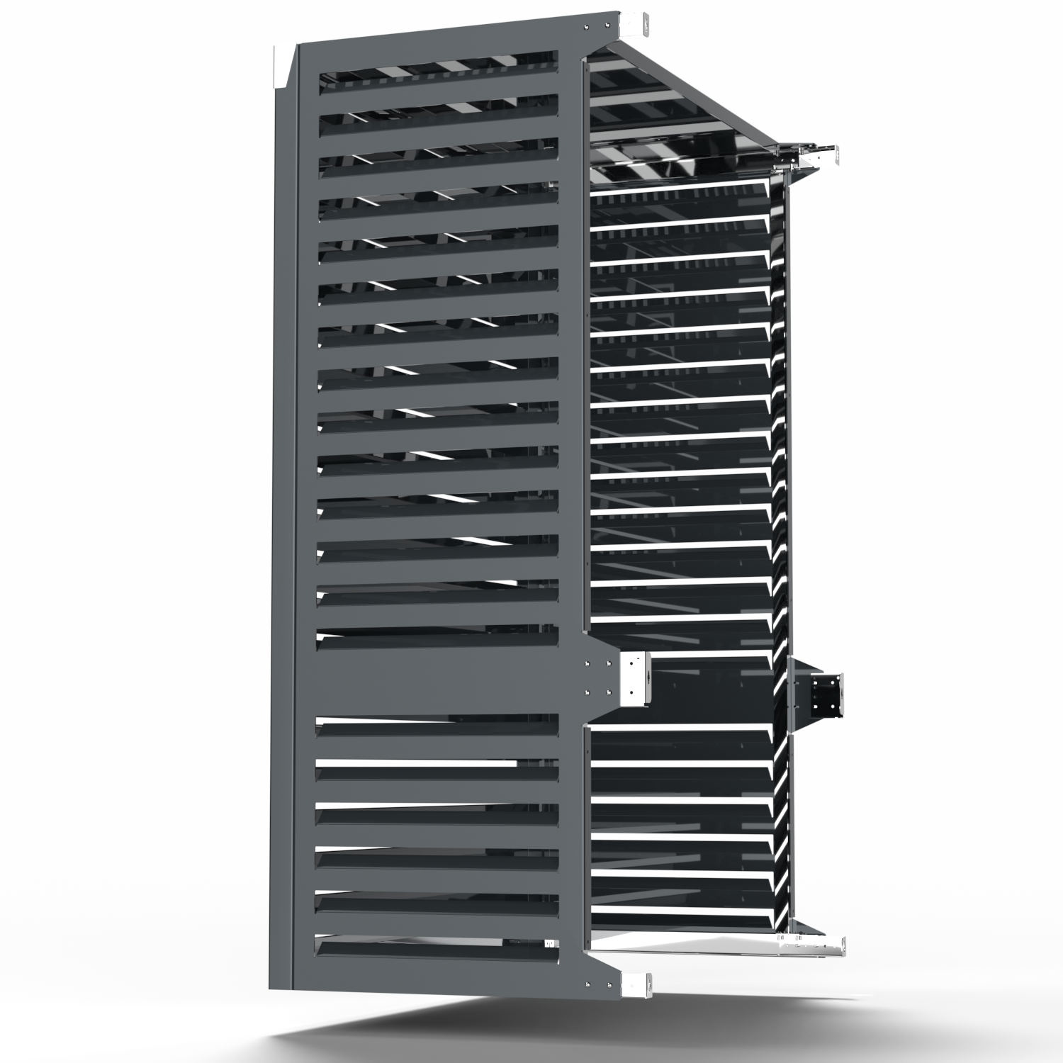 Vista laterale e posteriore – Big Blade VXL antracite per impianti voluminosi, stabilità e durata garantite. progettato per funzionare con Fujitsu AOYG24LAT4.