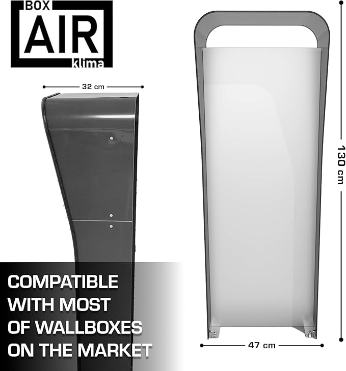 Capot de protection étanche pour borne de recharge murale, compatibilité universelle, dimensions 130x47x32 cm, AIR Klima