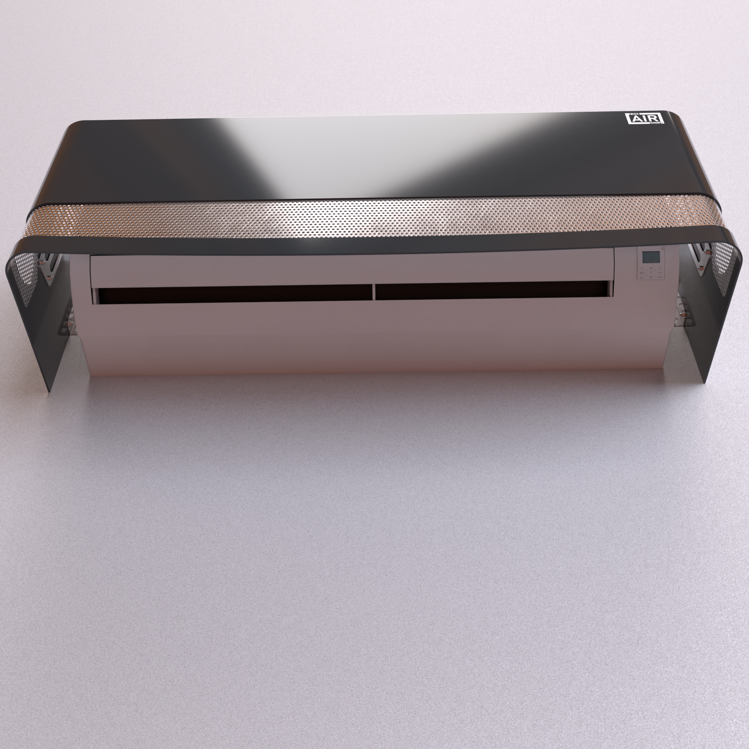 Vue basse – Talia anthracite s’intègre dans les intérieurs modernes avec efficacité. Compatible avec l’unité intérieure de climatisation split Panasonic CU-TZ25ZKE.