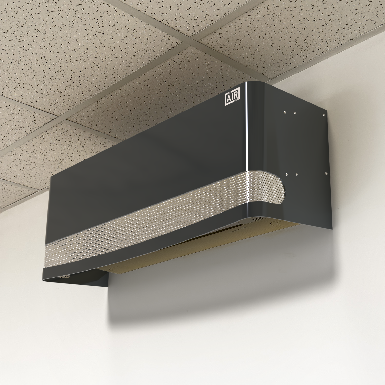 Office upgrade – anthracite indoor AC cover Talia hides discolored unit with modern elegance. Compatible with Daikin ERGA 08EV indoor split air conditioning unit.