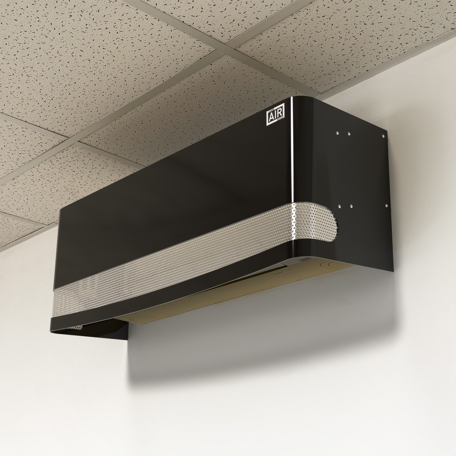 Cache split noir Talia – parfait pour un bureau, couvre les unités jaunies avec style. Compatible avec l’unité intérieure de climatisation split Bosch C6000AW 9 OR-S.